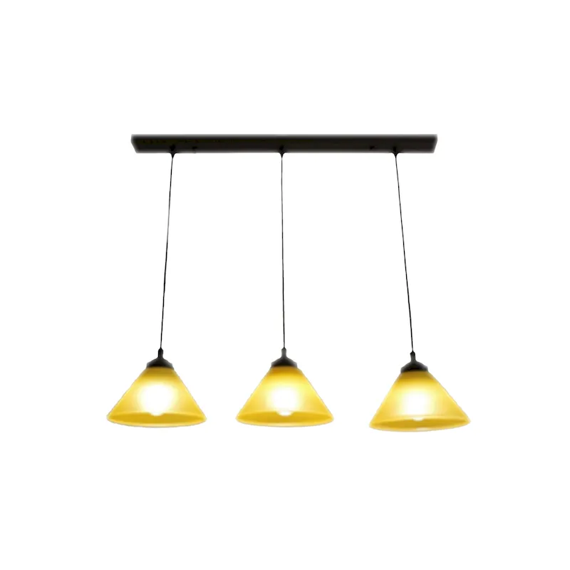 Barra Lineal 3 Luz Vidrio Amarillo