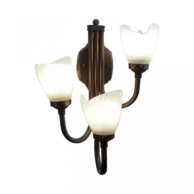 Apliquet Chandelier 3 Luz Vidrio Blanco
